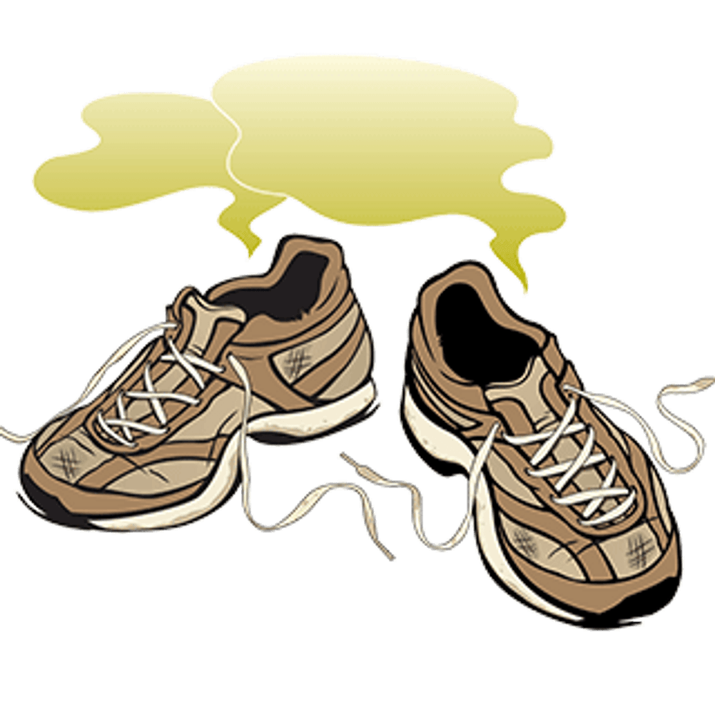 schuhe mit stinkwolke