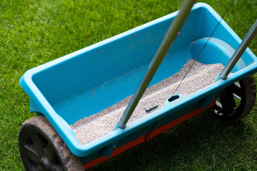 Ein Streuwagen von oben.