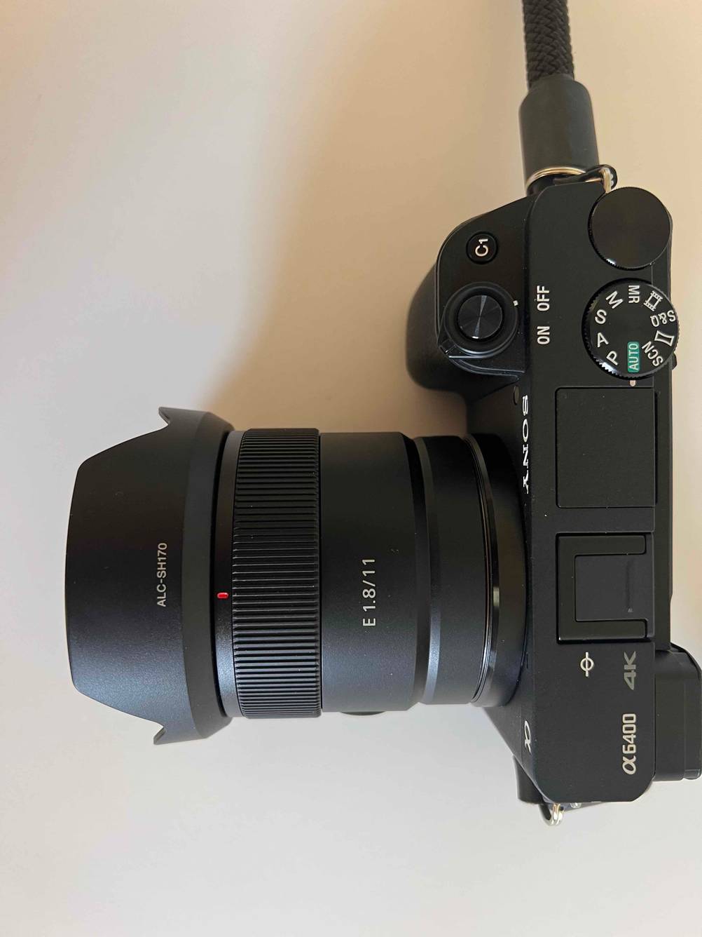 Systemkamera Sony 6400, Ansicht von oben