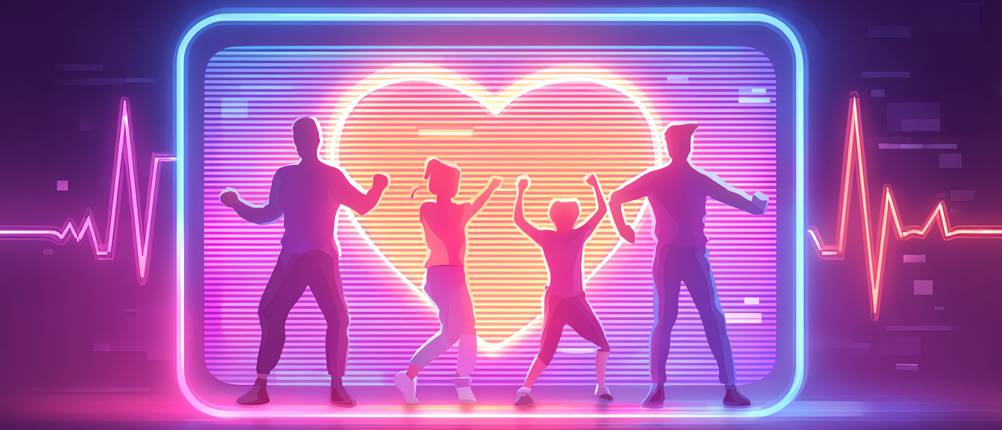 Tanzamtte-Test: ein animiertes Bild, auf dem mehrere Personen tanzen
