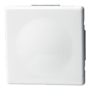 Dimmer-Test: Zu sehen ist eine weiße Abdeckung eines Tast-Dimmers.