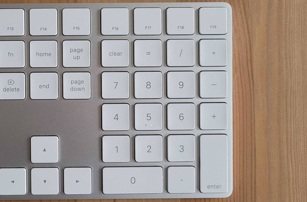 Der Zahlenblock bei der großen Apple-Magic-Tastatur