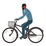 Telefonieren beim Fahrrad fahren wird mit einem Bußgeld geahndet.