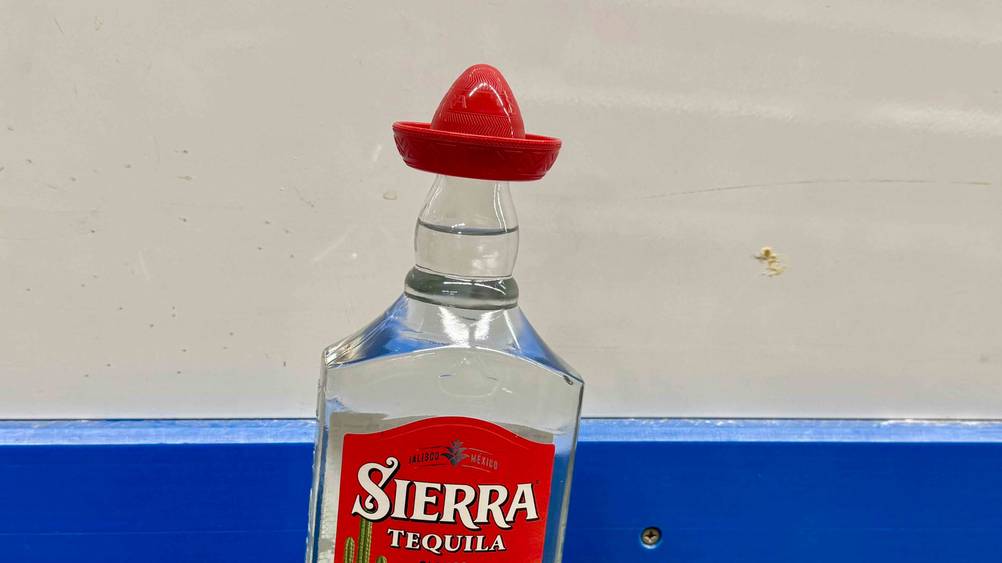 Tequila-Blanco getestet: Nahaufnahme des Verschlusses.