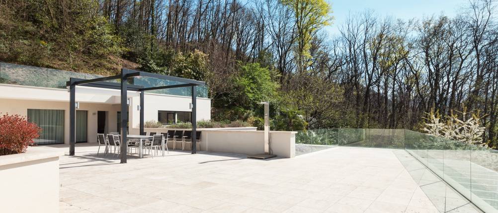 Terrassenüberdachung als Cubus