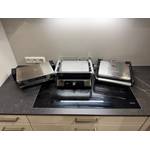 Die getesteten Kontaktgrills von WMF, Philips und Tefal nebeneinander.