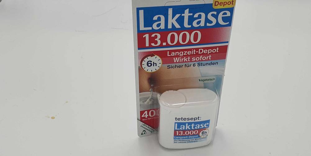 Packung Laktase Tabletten