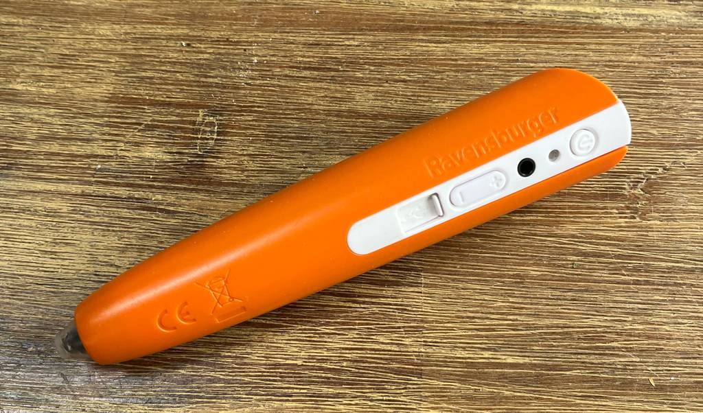 Auf einem Tiptoi-Stift im Test ist der Markenname eingraviert.