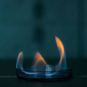 ethanol brenner: blaue flamme