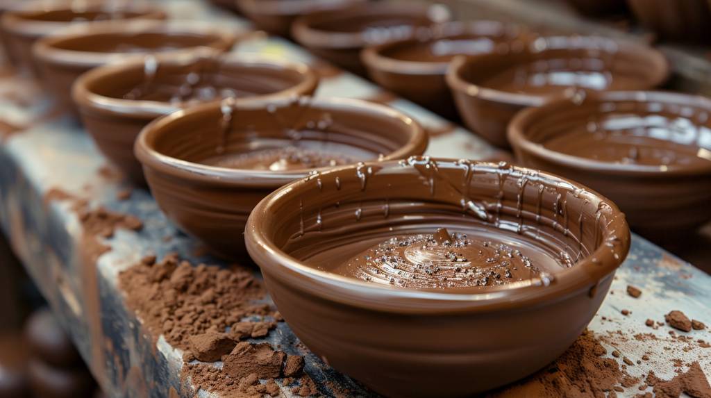 Tonkabohne-Test: Kleine Schalen mit Mousse au Chocolat stehen nebeneinander. 