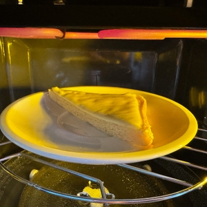 Toast auf einem Teller in der Toshiba MW2-AG23PF(BK)