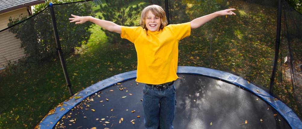 Trampolin mit Netz