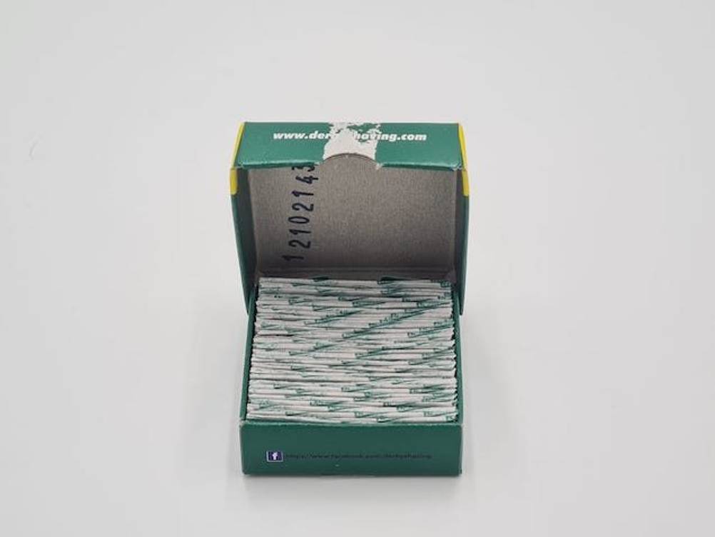Rasiermesser-Test: Kästchen mit einzeln verpackten Rasiermesser-Klingen.