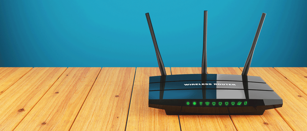 vdsl router on table