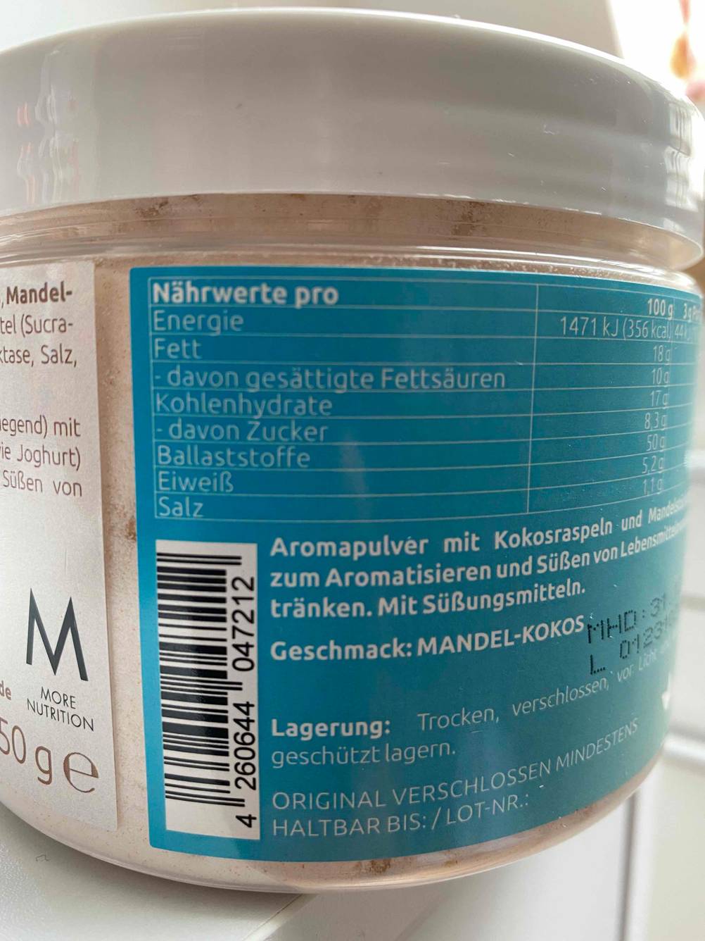 Inulinpulver mit Kokosgeschmack