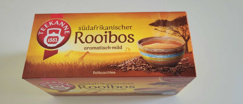Süddafrikanischer Rooibos-Tee, Verpackung.