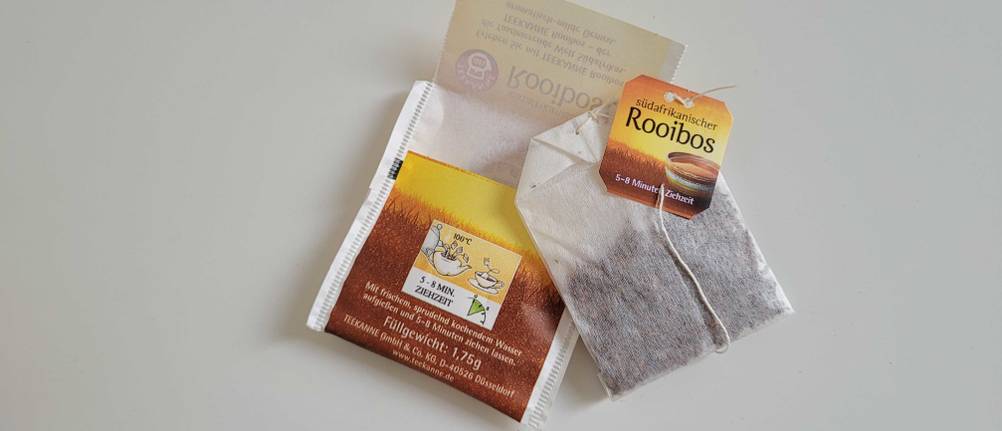 Süddafrikanischer Rooibos-Tee, Teebeutel.