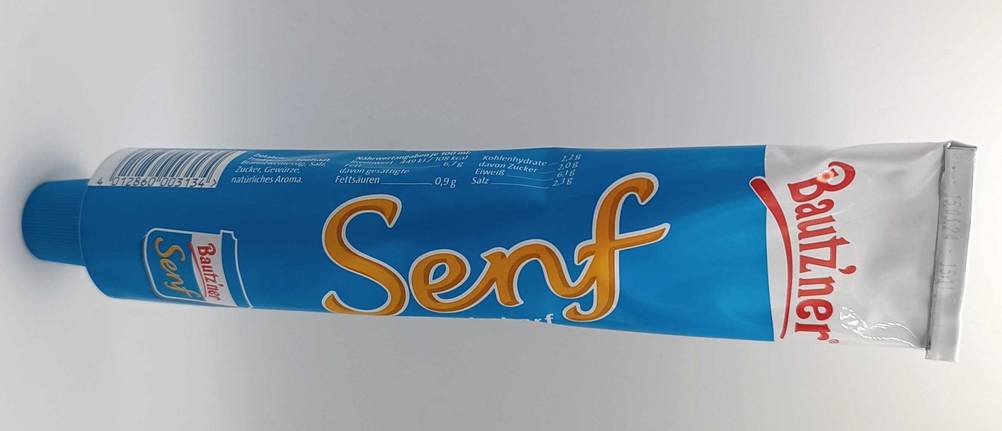 Bautz'ner Senf mittelscharf.