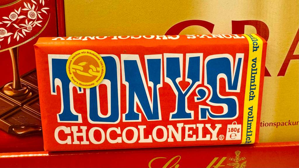 Getestet: Tony's Schokolade in einer roten 180-g-Packung im Detail.