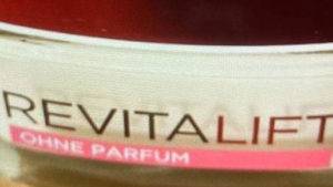L’Oréal-Revitalift ohne Parfum.