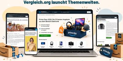 Beitragsbild der Pressemitteilung "Vergleich.org startet Themenwelten pünktlich zu den Prime-Day-Deals: Orientierung und Inspiration für echte Schnäppchen".