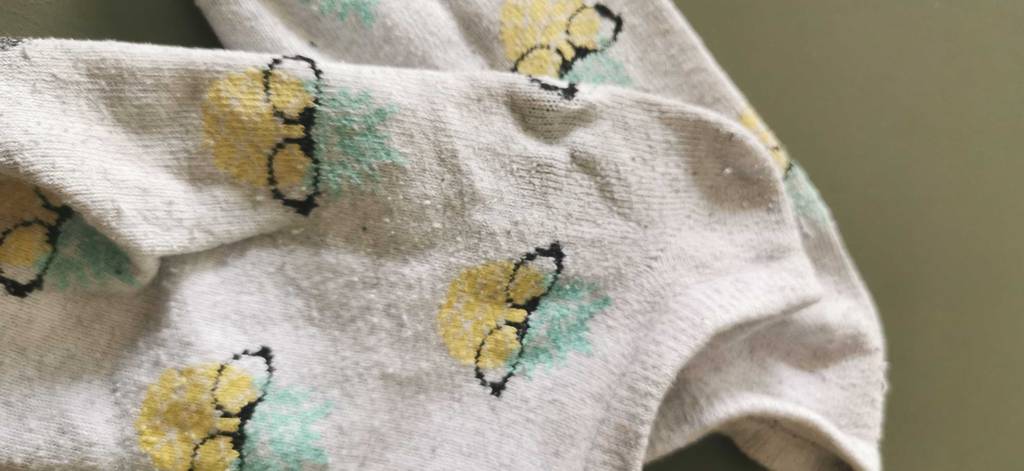 Sneaker-Socken, Detail, Materialbeschaffenheit.