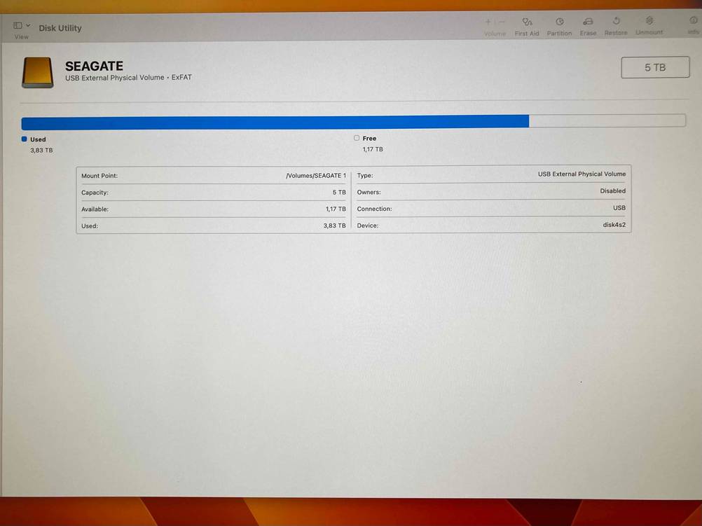 Externe Festplatte mit 5 TB im Test: Programm zur Steuerung.