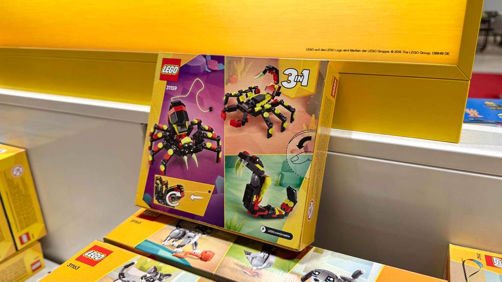 Lego-Creator im Test: Eine Packung mit Einzelteilen in den Deutschlandfarben steht auf weiteren Schachteln.