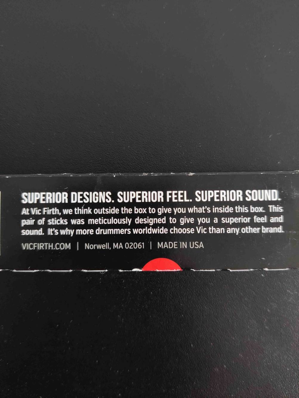 Drumsticks getestet: Detailaufnahme der Informationen auf der Packung.
