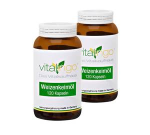 Nahrungsergänzungsmittel Weizenkeimöl-Kapseln