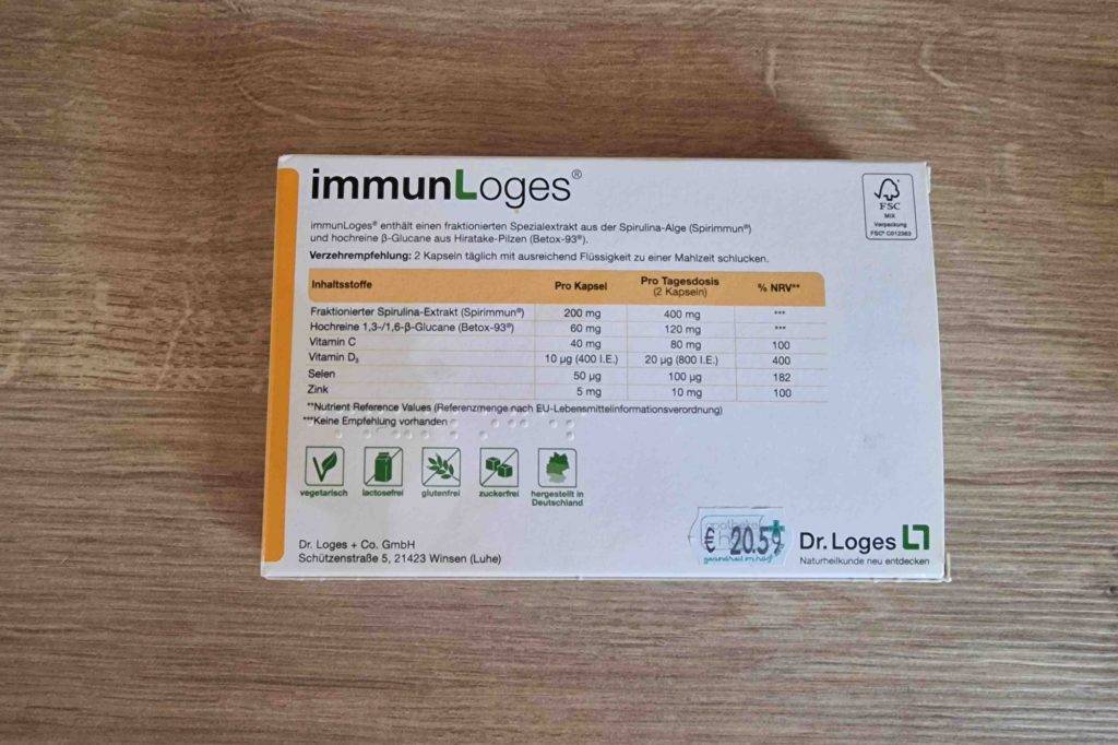 Vitamin-D-Präparate im Test: Rückseite von einer Verpackung mit Nährwertangaben. 
