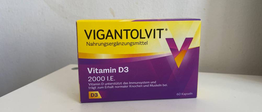 Eine Packung Vitamin D3