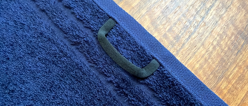 Eine Lasche zum Aufhängen am Vossen-Vienna-Style-Supersoft-Handtuch