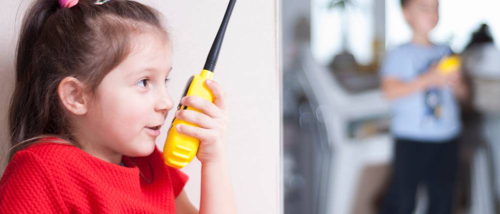 Walkie-Talkie Kinder Test im Haus