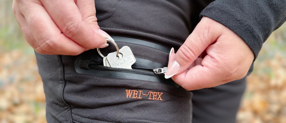 In die kleine Tasche, die die Benboy-Wanderhose weiter unten am Oberschenkel hat, passt z. B. ein Schlüsselbund.
