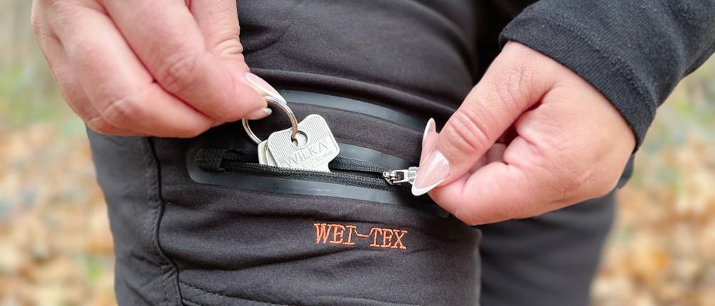 In die kleine Tasche, die die Benboy-Wanderhose weiter unten am Oberschenkel hat, passt z. B. ein Schlüsselbund.