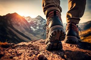 zum wandern sollten gute wanderschuhe eingepackt werden, die ihre fuesse vor spitzen steinen schuetzen und auf rutschigen wegen halt geben.