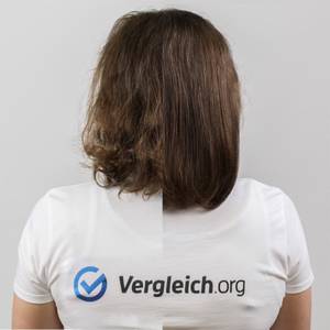 Ergebnis mit der Warmluftbürste