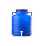 Wasserkanister mit Hahn im Test: Ein blauer Wasserkanister mit Hahn.
