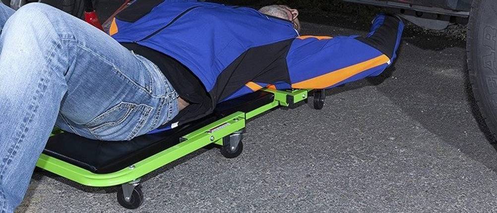 Werkstatt-Rollbrett Test
