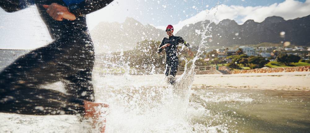 Neoprenanzug-Triathlon Test