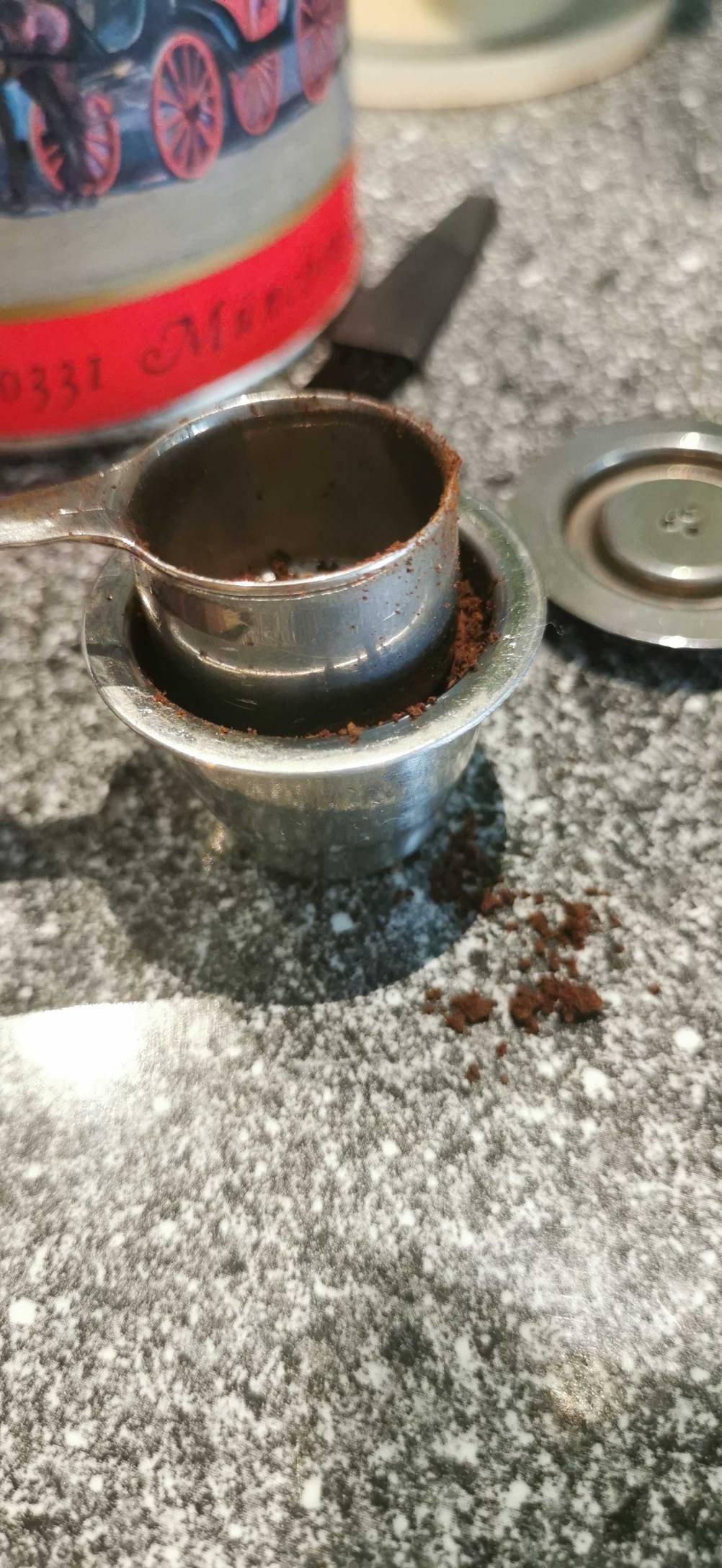 Wiederverwendbare Kaffeekapseln im Einsatz