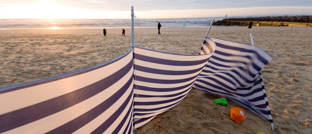 Windschutz Strand Test