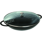 wok aus gusseisen, gusseisen-wok, eisenguss-wok, wok aus gusseisen