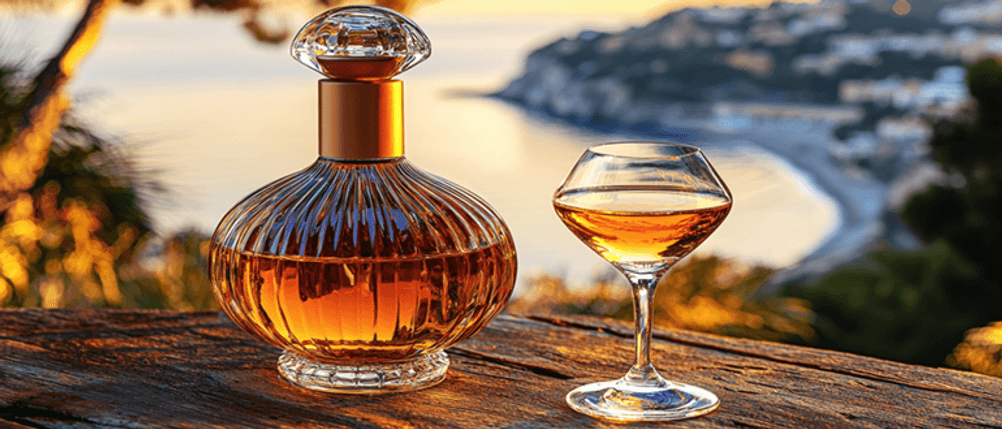 Cognac-XO im Test: Cocnag in einem Schwenker und in einem Glas.