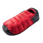 XXL-Schlafsack-Test: Ein roter Mumienschlafsack.