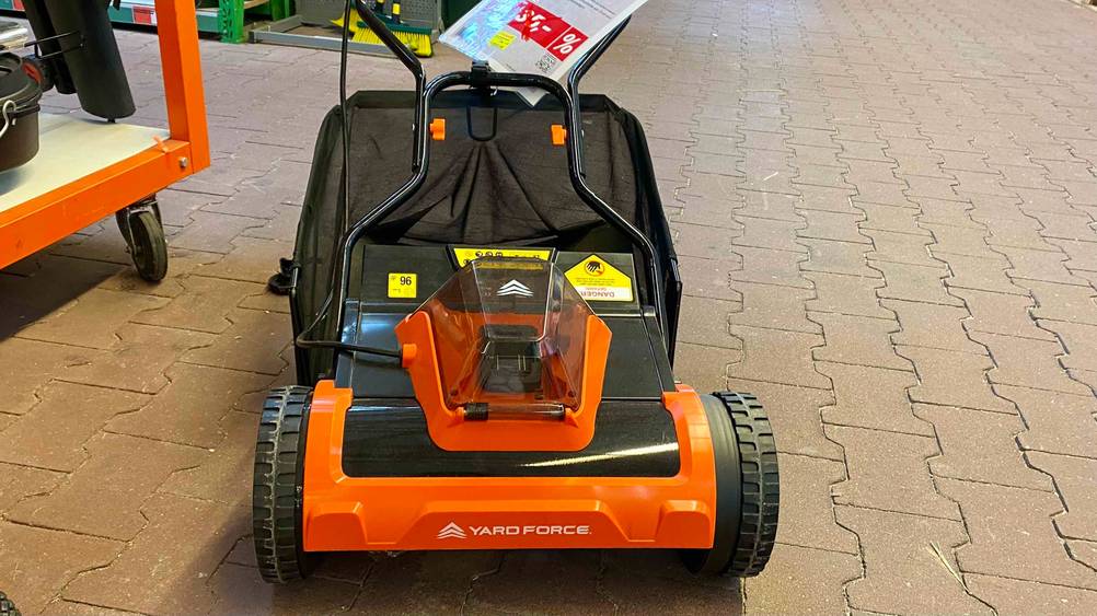 Spindelmäher getestet: Nahaufnahme der Vorderseite.
