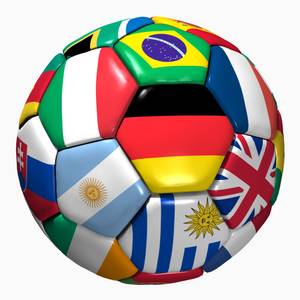 fussball mit flaggen