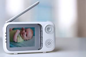 baby auf einem babyphone monitor