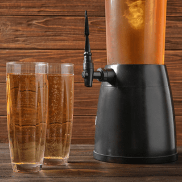 bierzapfanlage mit zwei glaesern
